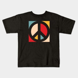 Color Block Peace Sign Kids T-Shirt